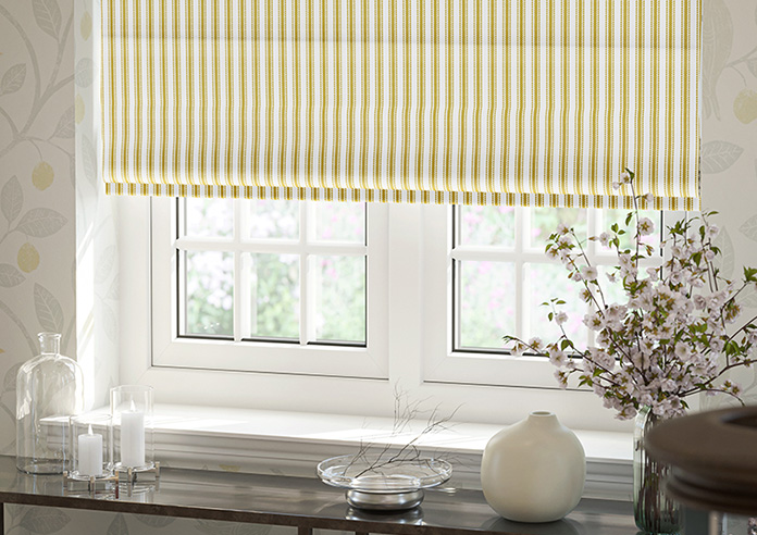 Lace Stripes, Saffron - Roman Blind - Image 5